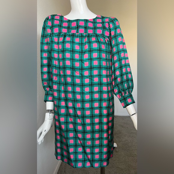 Manoush Arty Tartan SILK shift dress - Picture 6 of 15